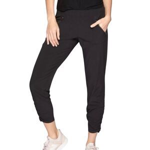 Athleta Aspire Ankle Pants Black Size 14 Tall 14T Stretch Zipper Pocket Travel